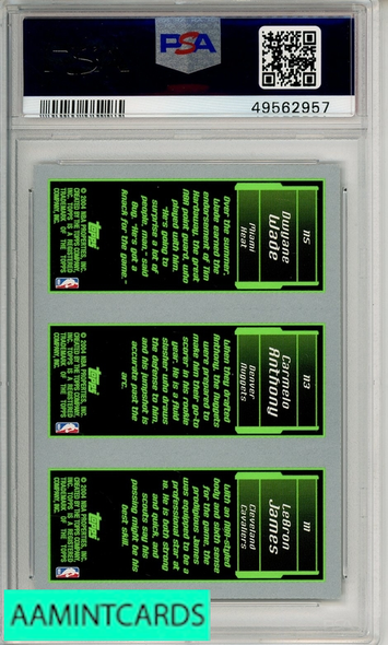 2003 TOPPS ROOKIE MATRIX L JAMES C ANTHONY D WADE PSA 9 MINT 49562957