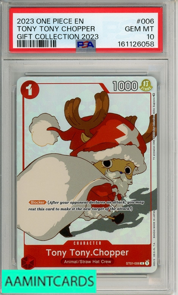2023 ONE PIECE GIFT COLLECTION 2023 TONY TONY CHOPPER #006 PSA 10 GEM MT 161126058
