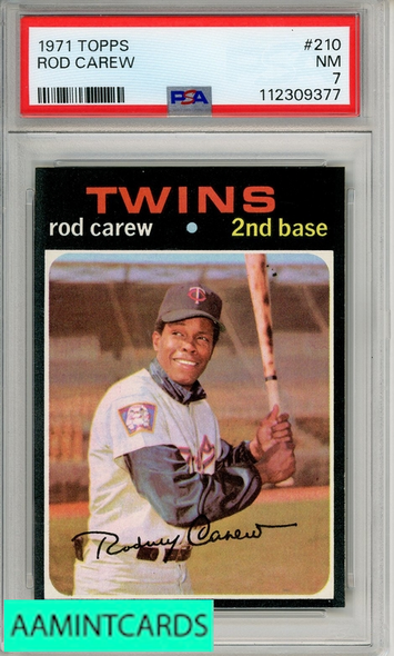 1971 TOPPS ROD CAREW #210 PSA 7 NM 112309377