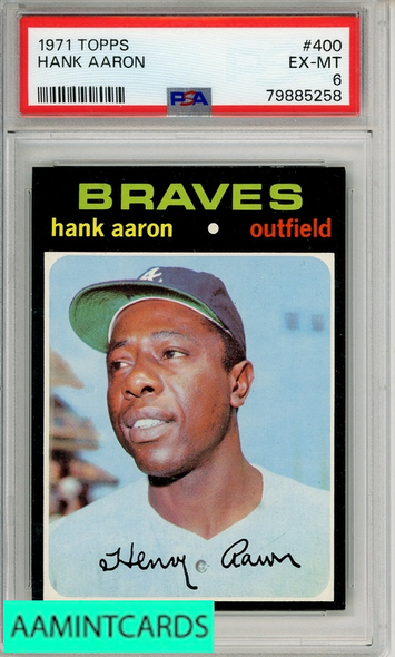 1971 TOPPS HANK AARON #400 PSA 6 EX-MT 79885258