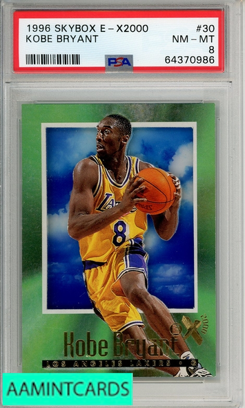 1996 SKYBOX E-X2000 KOBE BRYANT #30 PSA 8 NM-MT RC 64370986
