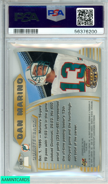 1996 BOWMAN S BEST BEST CUT DAN MARINO #BC1 MIAMI DOLPHINS HOF PSA 8 NM-MT 56376200