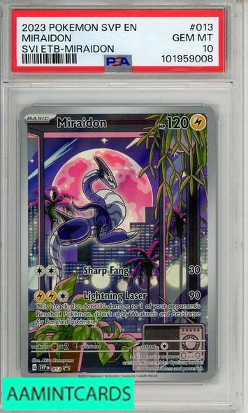 2023 POKEMON SVP EN-SV BLACK STAR PROMO MIRAIDON #013 SVI ETB PSA 10 101959008
