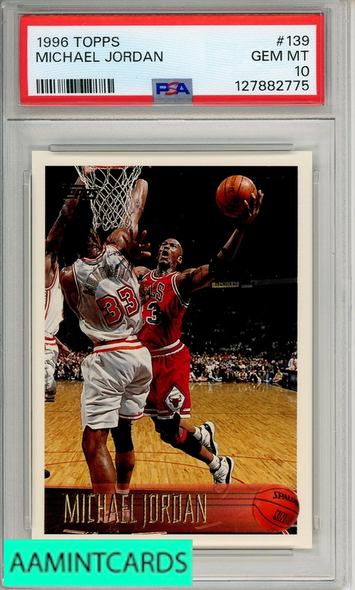 1996 TOPPS MICHAEL JORDAN #139 PSA 10 GEM MT 127882775