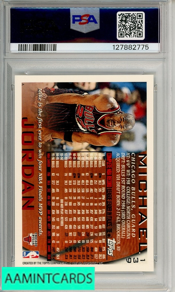 1996 TOPPS MICHAEL JORDAN #139 PSA 10 GEM MT 127882775