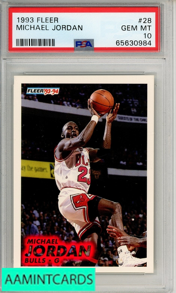 1993 FLEER MICHAEL JORDAN #28 PSA 10 GEM MT 65630984
