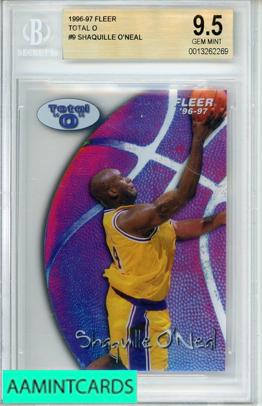 1996 97 FLEER TOTAL O SHAQUILLE ONEAL #9 BGS 9.5 GEM MINT 0013262269