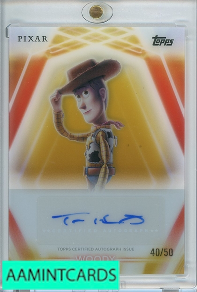2026 TOPPS DISNEY NEON WOODY TOM HANKS AUTOGRAPH  50 GOLD #TNA-TH 999976282955