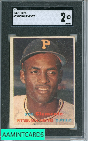 1957 TOPPS BOB CLEMENTE #76 SGC 2 4251964