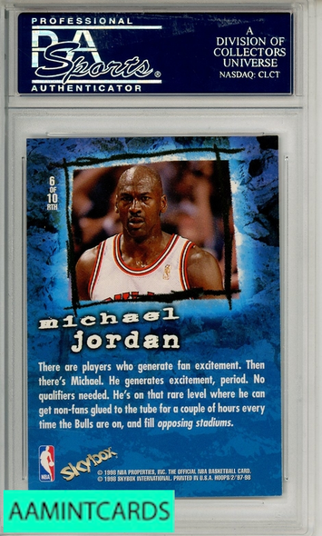 1997 HOOPS ROCK THE HOUSE MICHAEL JORDAN #6 ROCK THE HOUSE PSA 9 MINT 24039198