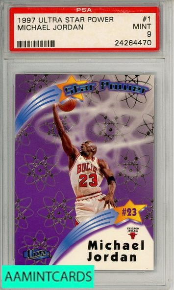 1997 ULTRA STAR POWER MICHAEL JORDAN #1 PSA 9 MINT 24264470