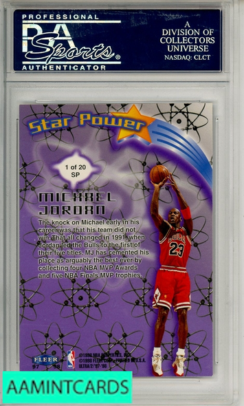 1997 ULTRA STAR POWER MICHAEL JORDAN #1 PSA 9 MINT 24264470