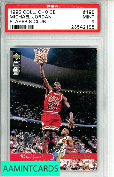1995 COLLECTORS CHOICE MICHAEL JORDAN #195 PLAYER S CLUB PSA 9 MINT 23542198