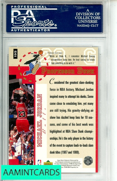 1995 COLLECTORS CHOICE MICHAEL JORDAN #195 PLAYER S CLUB PSA 9 MINT 23542198