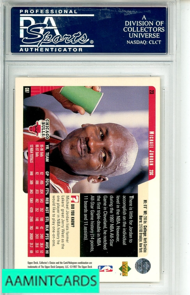 1997 COLLECTORS CHOICE MICHAEL JORDAN #23 PSA 9 MINT 23502646