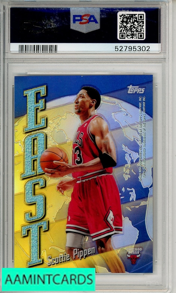1998 TOPPS EAST - WEST S PIPPEN K GARNETT #EW4 REFRACTOR PSA 9 MINT 52795302