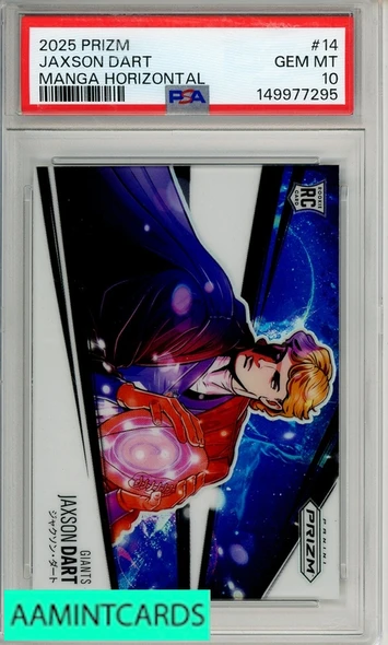 2025 PANINI PRIZM MANGA HORIZONTAL JAXSON DART #14 PSA 10 GEM MT RC 149977295