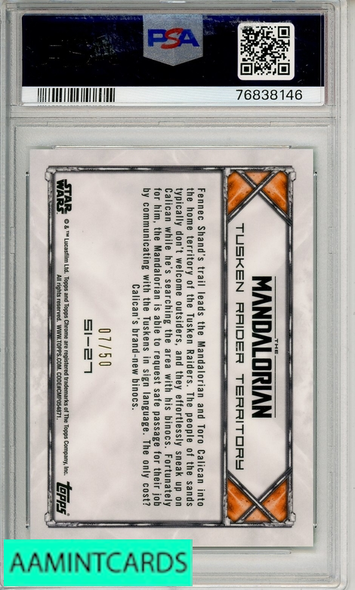 2022 TOPPS CHROME STAR WARS MANDALORIAN TUSKEN RAIDER TRTRY #27 GREEN PSA 10 76838146