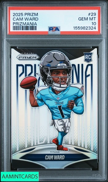 2025 PANINI PRIZM PRIZMANIA CAM WARD #29 ROOKIE RC TITANS PSA 10 GEM MT 155982324