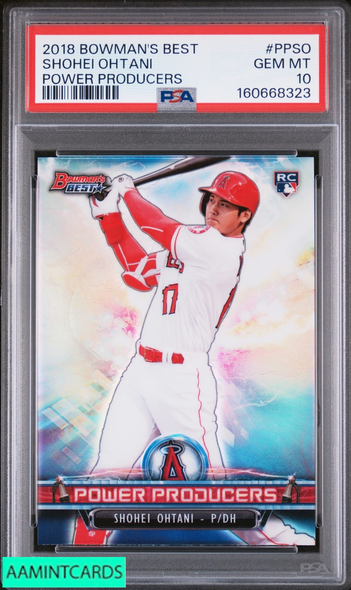 2018 BOWMANS BEST POWER PRODUCERS SHOHEI OHTANI #PPSO ANGELS PSA 10 GEM MT 160668323