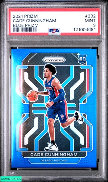 2021 PANINI PRIZM CADE CUNNINGHAM #282 BLUE PRIZM 3 OF 199 ROOKIE RC PSA 9 MINT 121004681