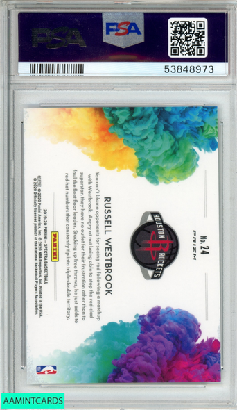 2019 PANINI SPECTRA COLOR BLAST RUSSELL WESTBROOK #24 PSA 10 GEM MT 53848973