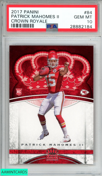 2017 PANINI CROWN ROYALE PATRICK MAHOMES II #84 LAKERS PSA 10 GEM MT 28882184