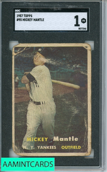 1957 TOPPS MICKEY MANTLE #95 SGC 1 8077346