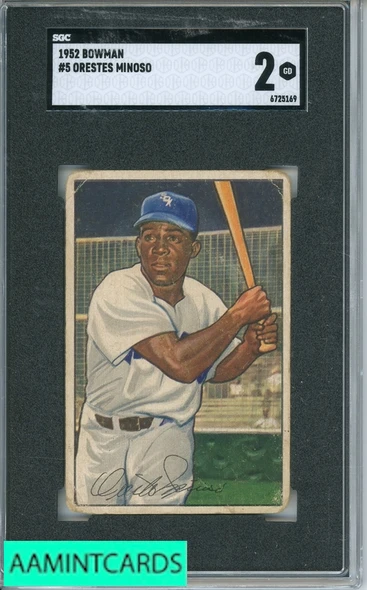 1952 BOWMAN ORESTES MINOSO #5 SGC 2 6725169