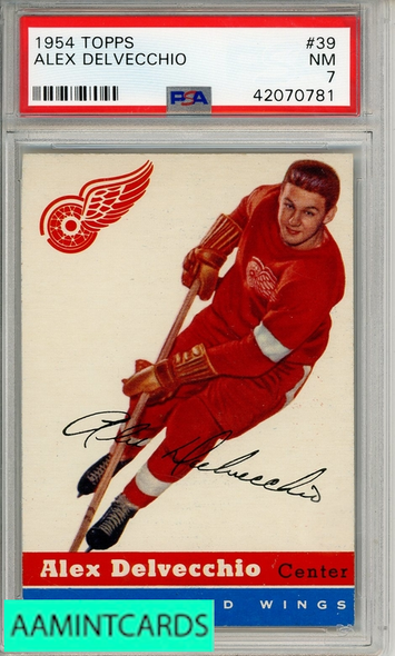 1954 TOPPS ALEX DELVECCHIO #39 PSA 7 NM *W*2026-08-25*42070781