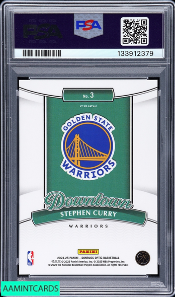 2024 PANINI DONRUSS OPTIC DOWNTOWN STEPHEN CURRY #3 PSA 10 GEM MT 133912379