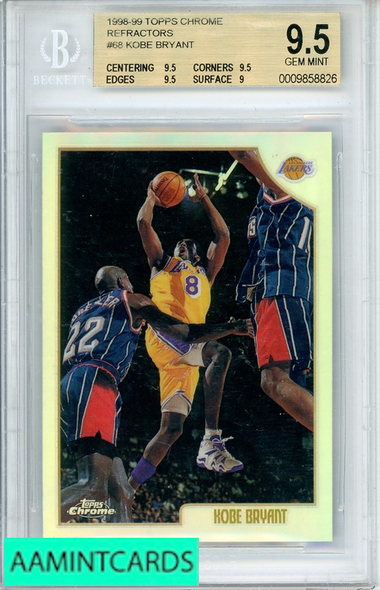 1998-99 TOPPS CHROME REFRACTORS KOBE BRYANT #68 BGS 9.5 0009858826