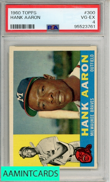 1960 TOPPS HANK AARON #300 PSA 4 VG-EX 95523761
