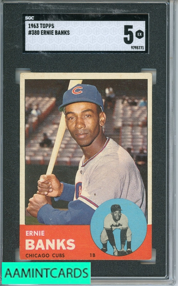1963 TOPPS ERNIE BANKS #380 SGC 5 9795771