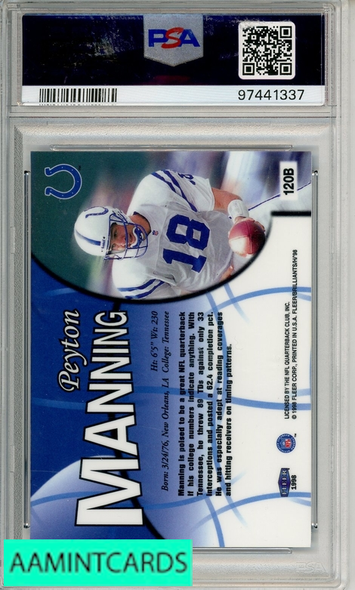 1998 FLEER BRILLIANTS PEYTON MANNING #120B BLUE PSA 9 MINT 97441337