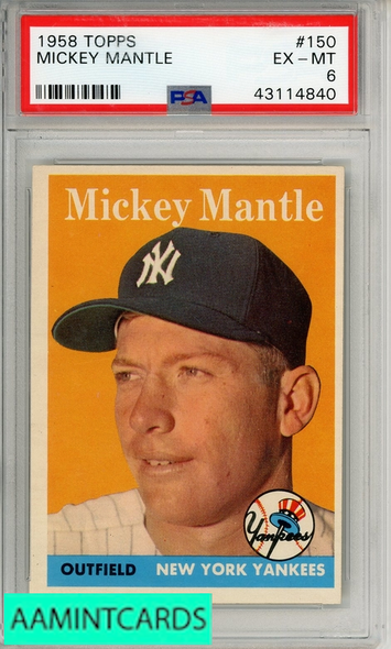 1958 TOPPS MICKEY MANTLE #150 PSA 6 EX-MT 43114840