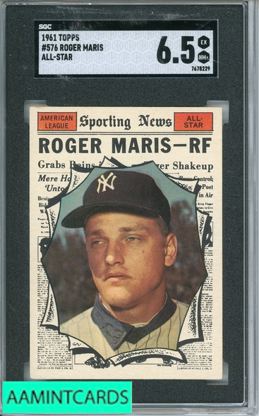 1961 TOPPS ROGER MARIS #576 SGC 6.5 7678229