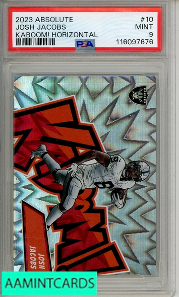 2023 PANINI ABSOLUTE KABOOM! HORIZONTAL JOSH JACOBS #10 PSA 9 MINT 116097676