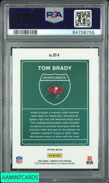 2020 PANINI DONRUSS OPTIC DOWNTOWN TOM BRADY #DT4 PSA 9 MINT 64708755