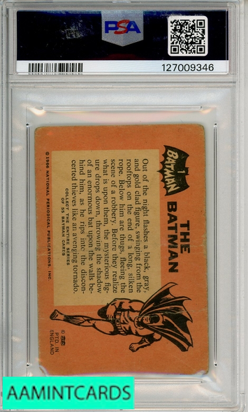 1966 A BC BATMAN (BLACK BAT ON FRONT) THE BATMAN #1 PSA 1 PR  RC ROOKIE 127009346