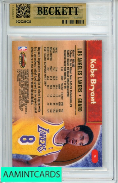 1997-98 BOWMANS BEST KOBE BRYANT #88 BGS 9.5 0020359039