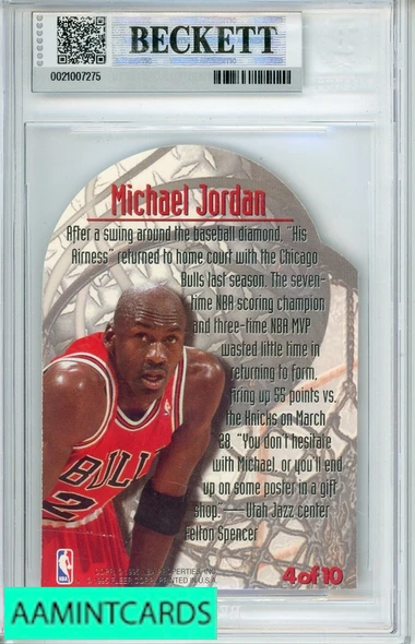 1995-96 FLEER METAL MICHAEL JORDAN #4 MAXIMUM METAL BGS 9 0021007275