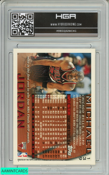 1996 TOPPS MICHAEL JORDAN #139 BULLS HOF HGA 9.5 GEM MINT REGQ3ZBCKG