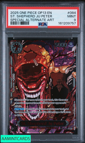 2025 ONE PIECE OP13 ST TOPMAN WARCURY #089 SPECIAL ALT ART PSA 10 161209754