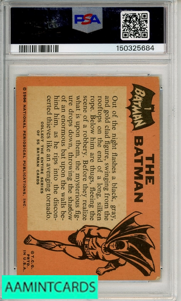 1966 TOPPS BATMAN THE BATMAN #1 PSA 2 5 GOOD+  RC 150325684