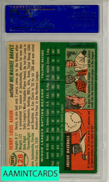 1954 TOPPS HENRY AARON #128 PSA 5 EX RC 12263064