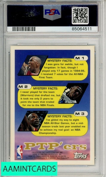 1995 TOPPS MYSTERY FINEST MICHAEL JORDAN #M1 REFRACTOR PSA 8 NM-MT 85064511