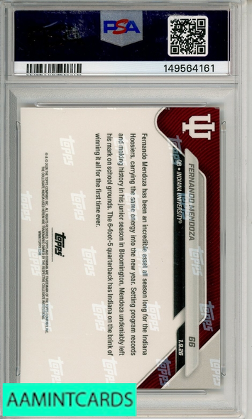 2025 BOWMAN U NOW FERNANDO MENDOZA #66 PSA 9 MINT 149564161
