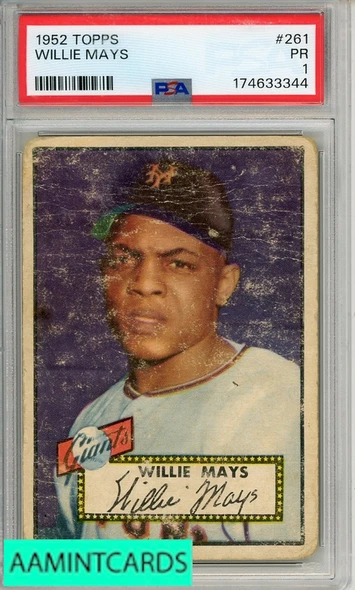 1952 TOPPS WILLIE MAYS #261 PSA 1 PR 174633344