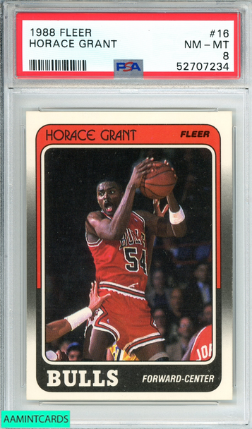 1988 FLEER HORACE GRANT #16 PSA 8 NM-MT 52707234 1988 FLEER HORACE GRANT #16 PSA 8 NM-MT 52707234